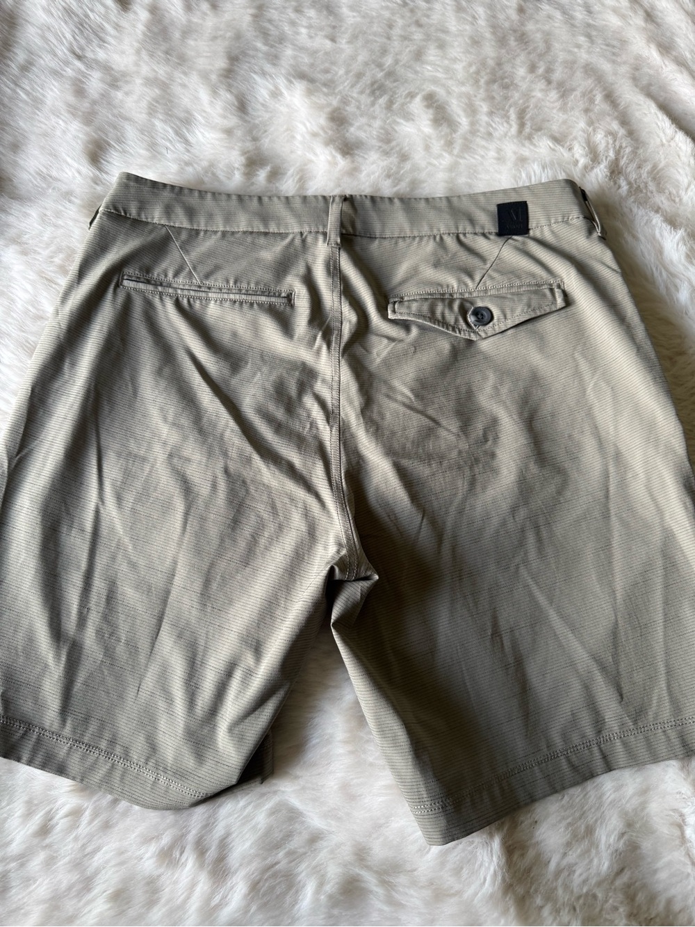 Vuori Men's Olive Green Flat Front Performance Shorts